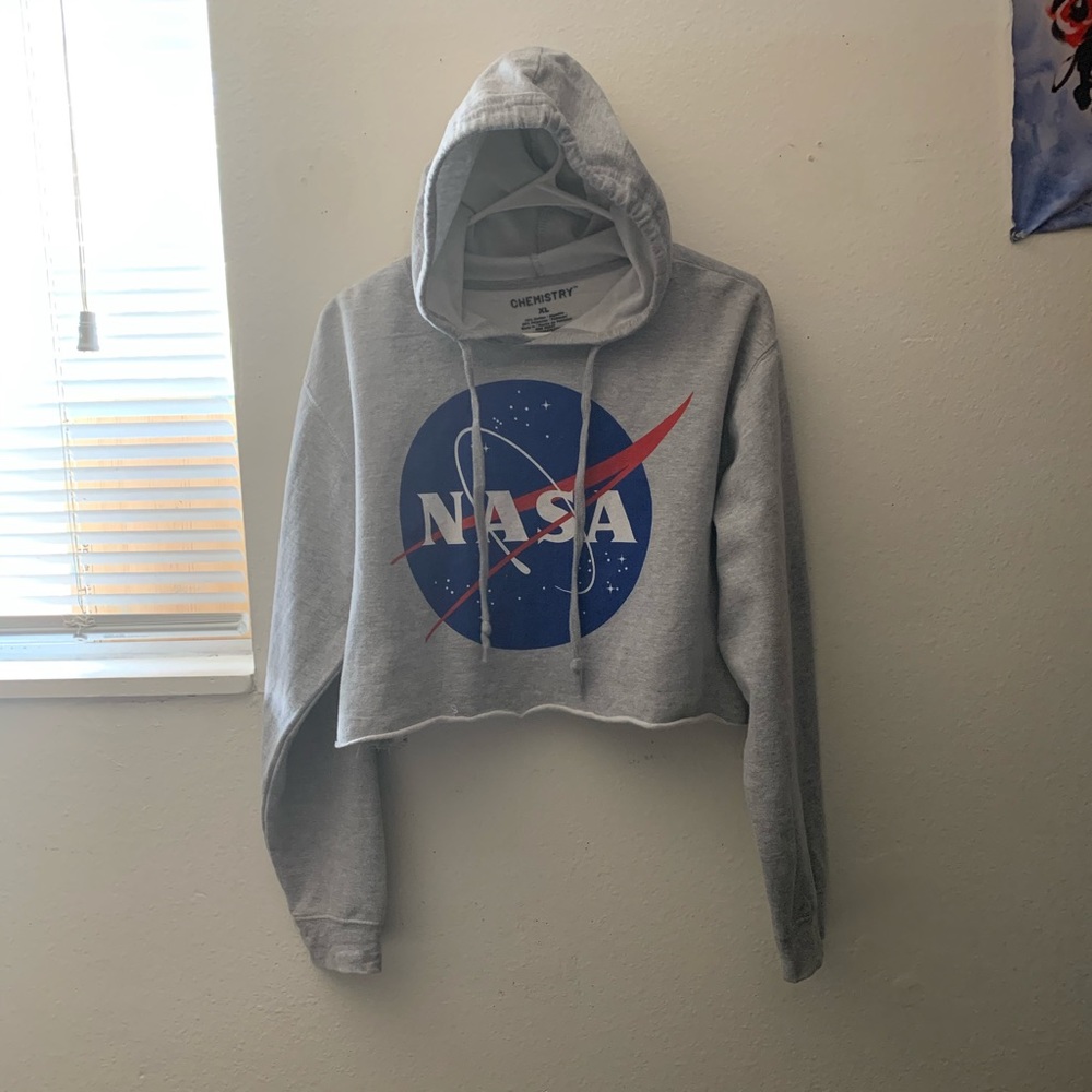 NASA hoodie crop top